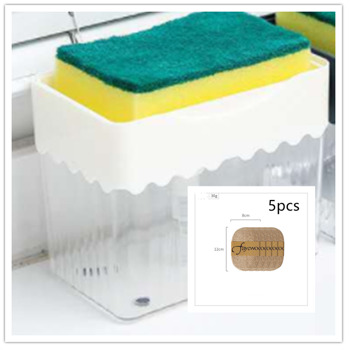 Efficient 2-in-1 Kitchen Soap Dispenser and Sponge Holder - Space-Saving, Easy-Dispense Design for Home and Office