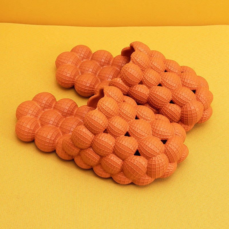 orange bubble sandals
