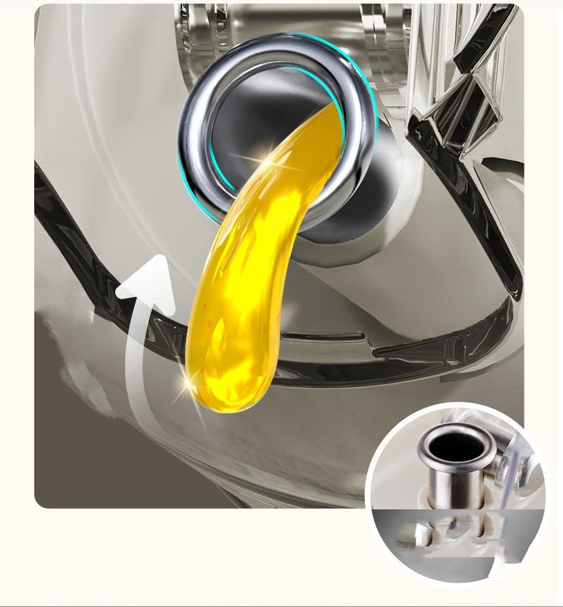 The image captures a detailed view of the Oil Sprayer's innovative nozzle, demonstrating the precision and control it offers when dispensing oil, ensuring no excess is used.