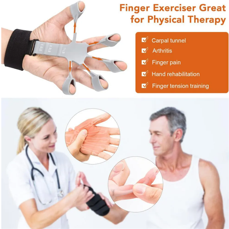 Multi-Level Silicone Finger Strength Trainer - Versatile Grip Enhancer for Athletes, Musicians, and Rehabilitation - Durable, Portable, and Lightweight