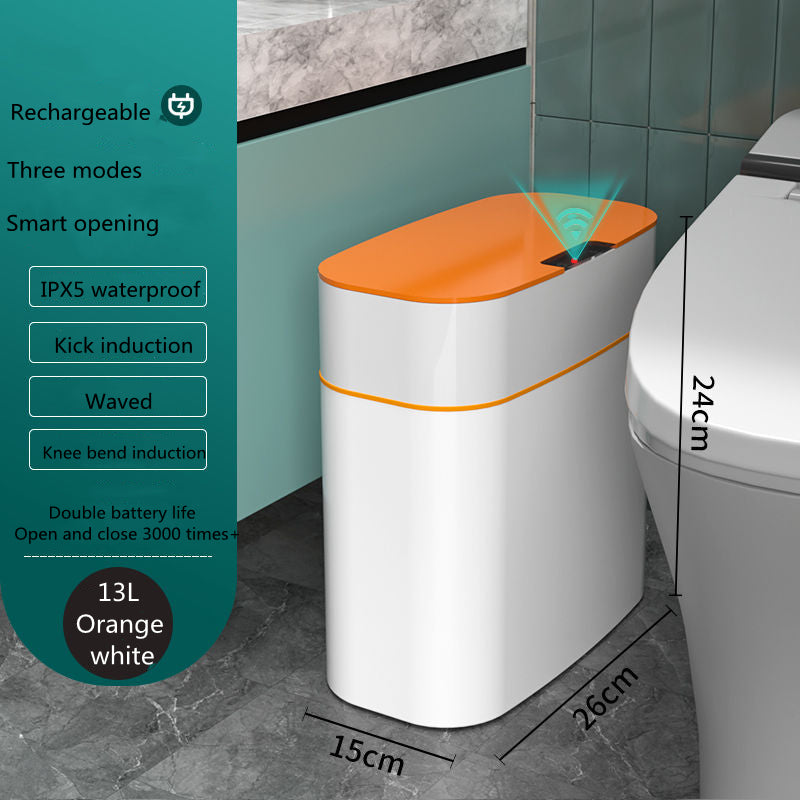 Smart Motion Sensor Trash Can – Touchless, Waterproof, and UV-Sterilized for Kitchens, Bedrooms, and Living Spaces