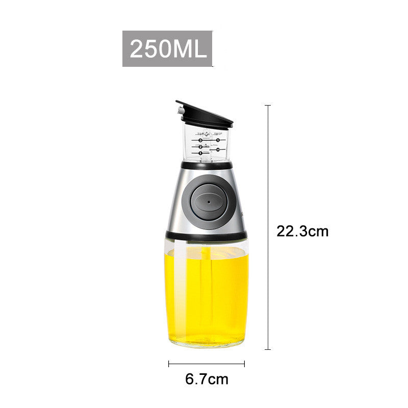 500ml Precision Glass Oil Dispenser - Kitchen Measurement Bottle for Oils and Soy Sauce