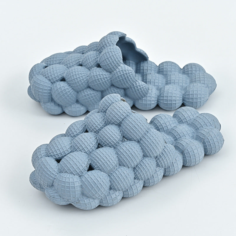 light blue bubble sandals