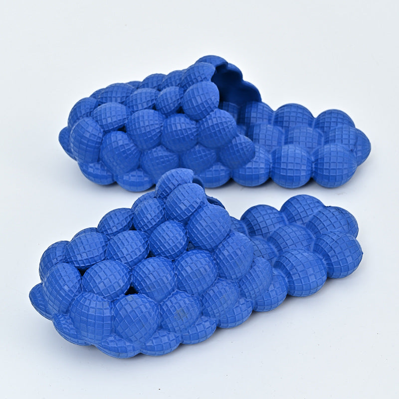 blue bubble sandals