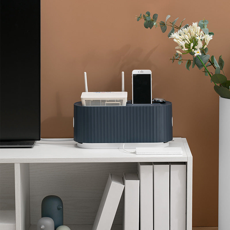 the Cloud Power Storage Box in a classic navy blue, 