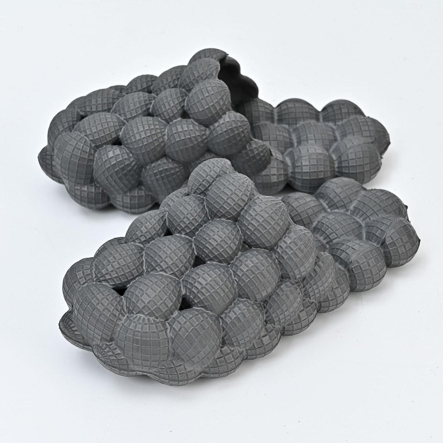 grey bubble sandals