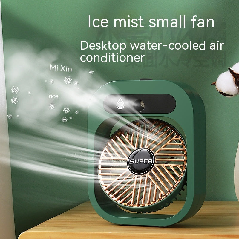 Desktop Air Conditioner: Showcasing the USB Misting Fan & Humidifier 2-in-1 as a desktop air conditioner, this misting fan is perfect for personal cooling and adding moisture to your workspace.