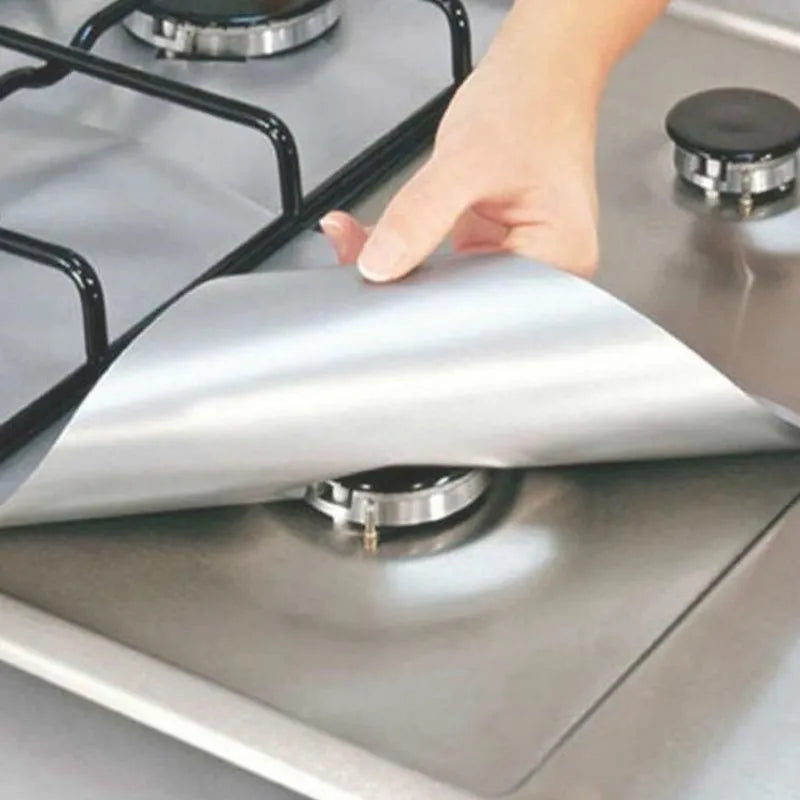 image of Premium 4PC Stove Protector Cover - Non-Stick, Heat-Resistant Gas Stove Liners