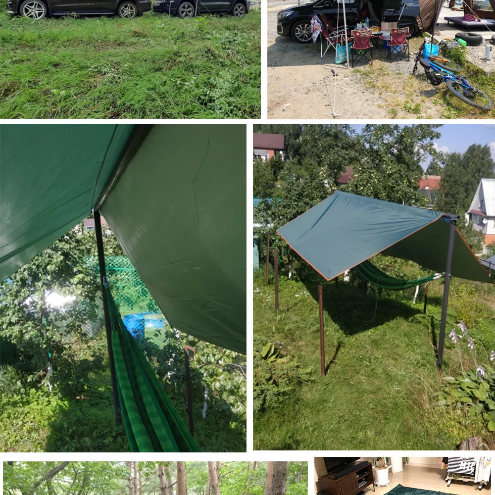 Versatile Waterproof Tarp Tent: Ultralight Sunshade Canopy for Outdoor Camping, Garden, and Beach – Ideal Shelter from Sun and Rain