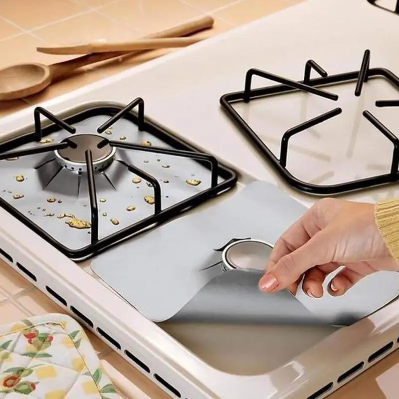 how to use Premium 4PC Stove Protector Cover - Non-Stick, Heat-Resistant Gas Stove Liners