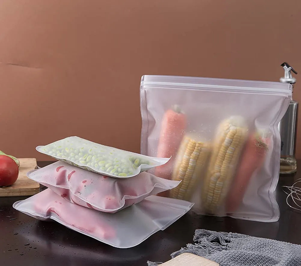 Reusable EVA Silicone Food Storage Bags - Leakproof & Eco-Friendly