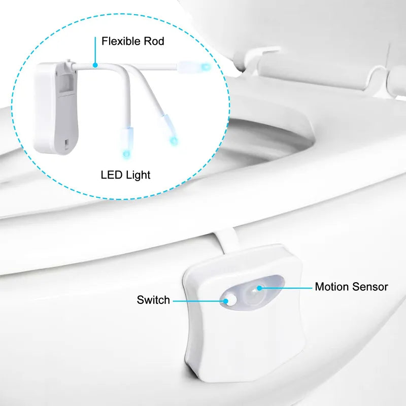Smart LED Toilet Night Light - Motion-Activated Bathroom Glow
