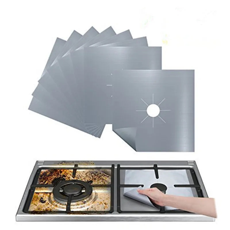 Premium 4PC Stove Protector Cover - Non-Stick, Heat-Resistant Gas Stove Liners