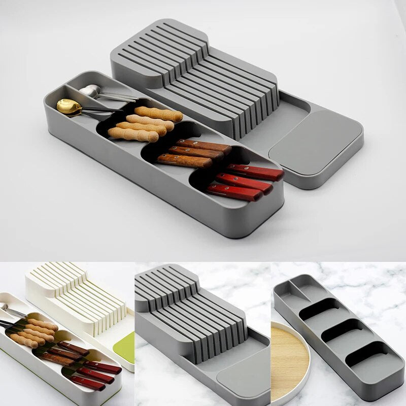 Premium Eco-Friendly Cutlery Storage Tray & Knife Block Organizer for Modern Kitchen Efficiency