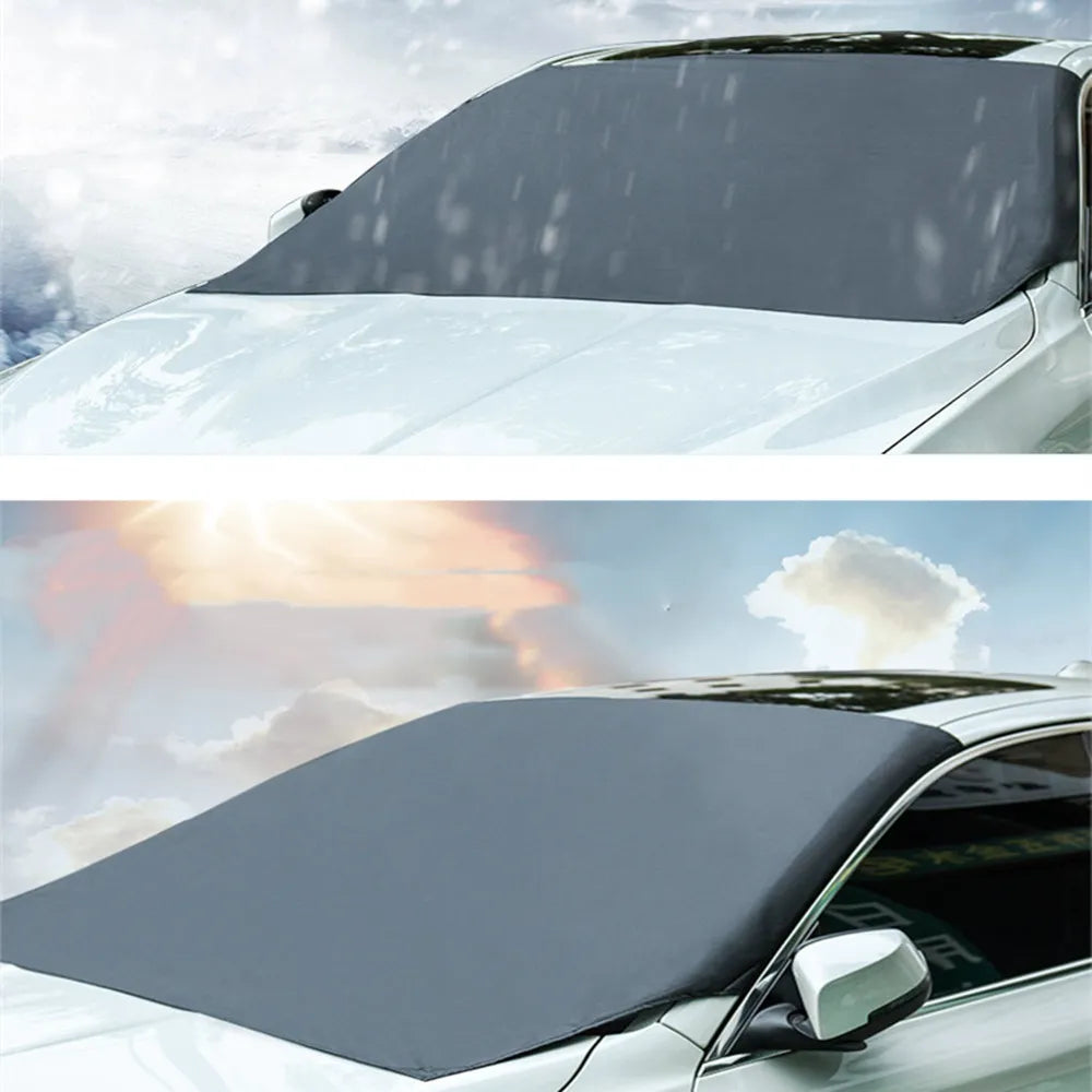 Magnetic Car Windshield Protector - 210X120CM Sunshade & Snow Cover, Waterproof, UV-Resistant, Universal Fit for Cars, SUVs, and Minivans