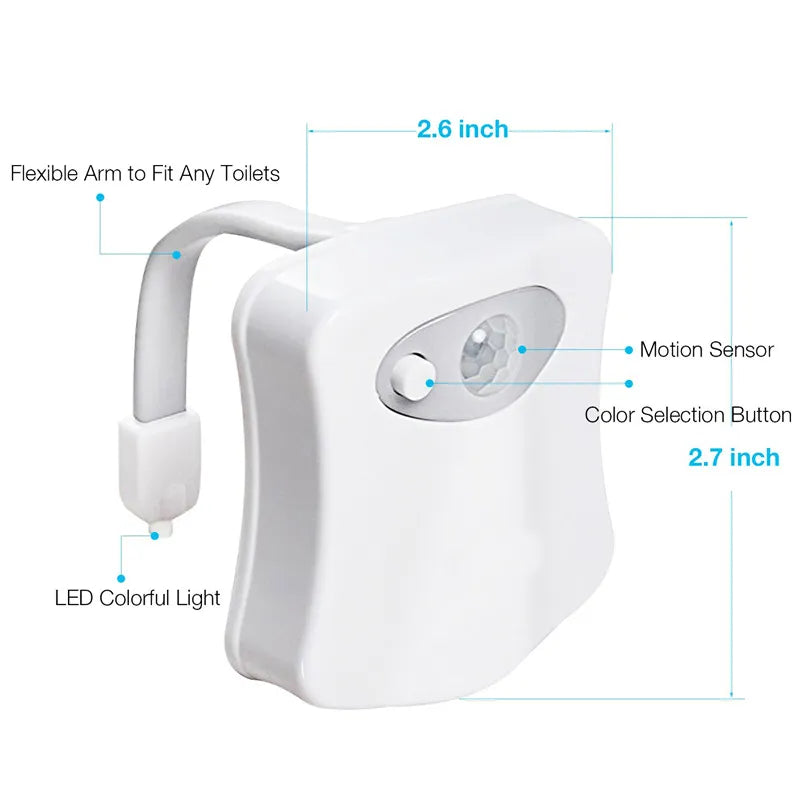 Smart LED Toilet Night Light - Motion-Activated Bathroom Glow