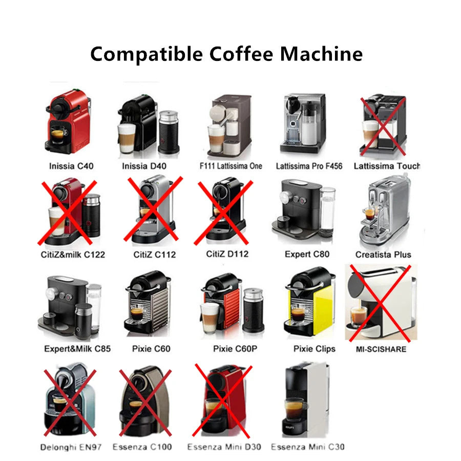 compatible coffe machines for Nespresso Stainless Steel Coffee Capsule