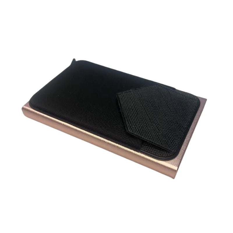 a rose gold Slim Aluminum RFID Wallet