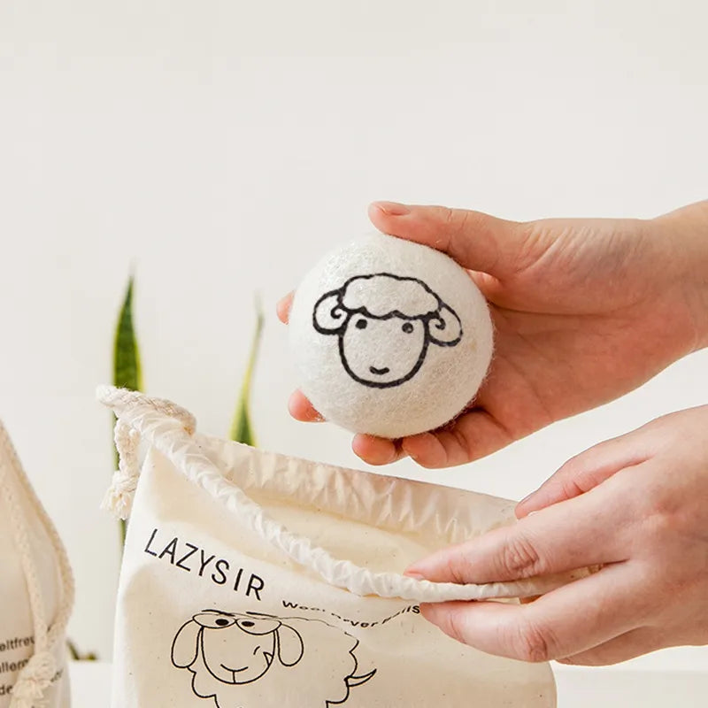 Eco-Friendly White Wool Dryer Balls for Efficient Laundry Care