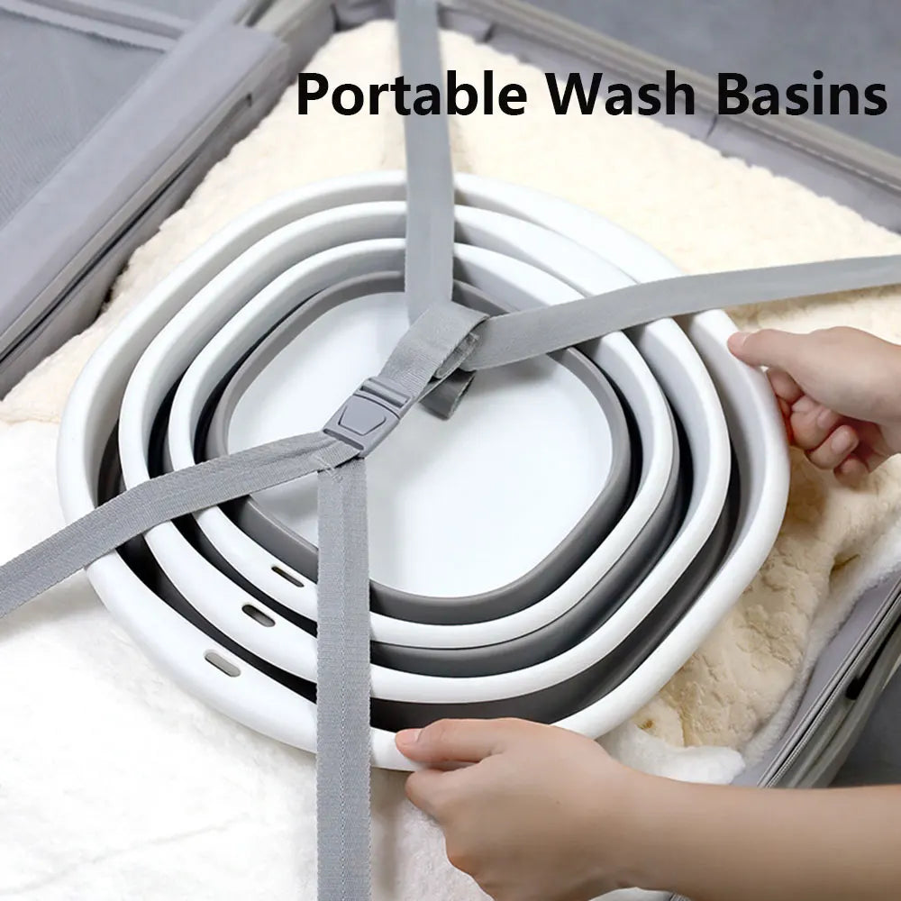 Versatile and Durable Plastic Folding Basin – Ideal for Home & Travel Use, Perfect for Adults & Babies