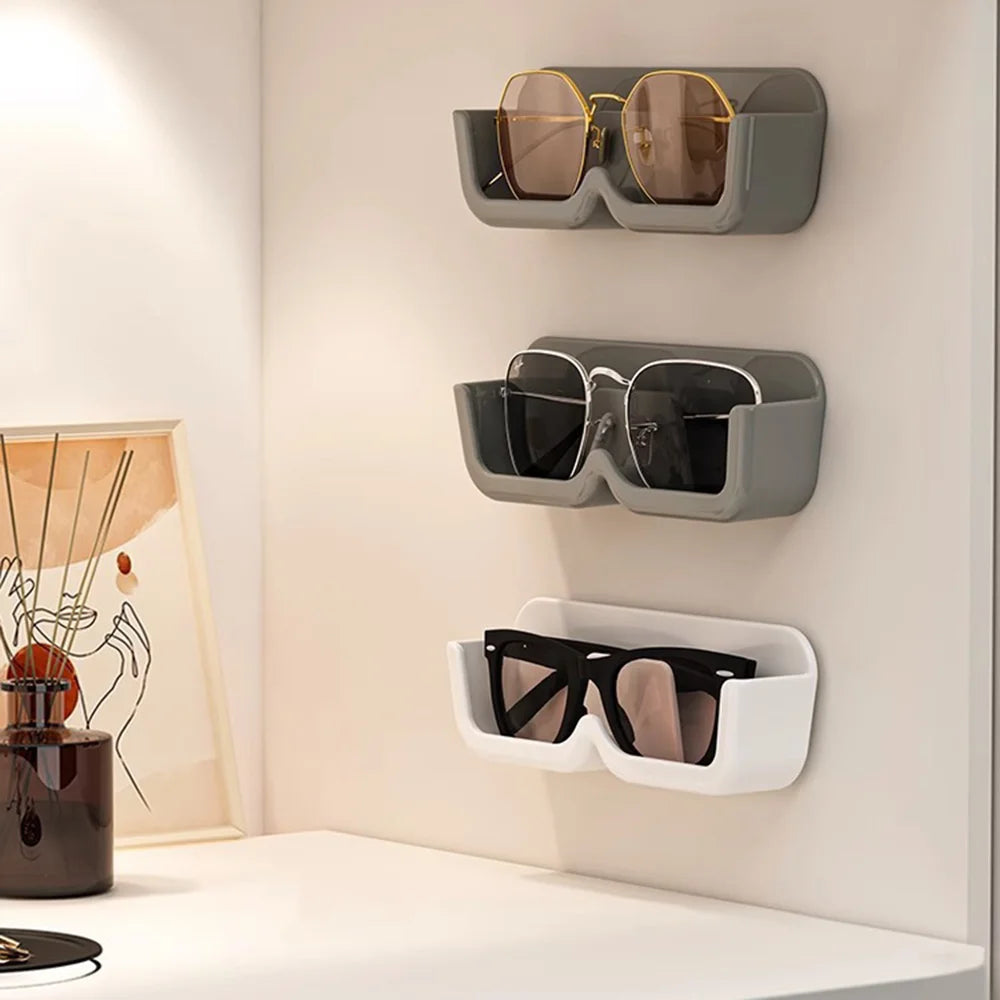 Premium Wall-Mounted Glasses Organizer – Sunglasses Storage Rack, No-Drill Installation, Secure Eyewear Holder