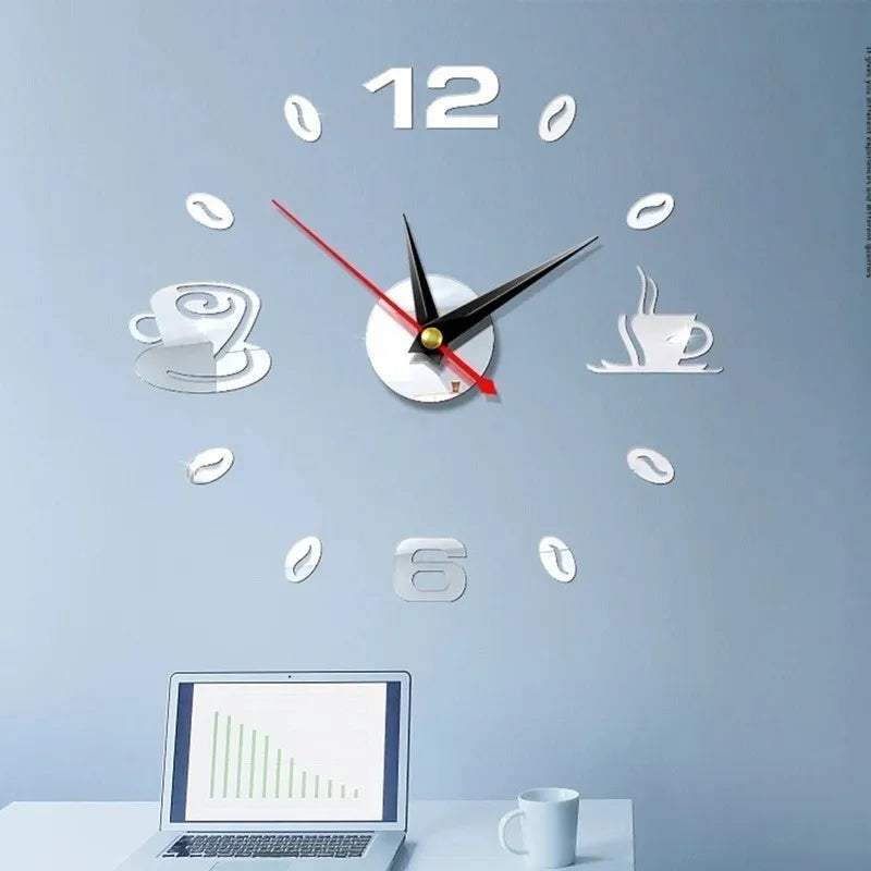 Modern Luminous 3D DIY Wall Clock: Elegant Frameless Design with Silent Movement - Perfect for Home & Office Decor