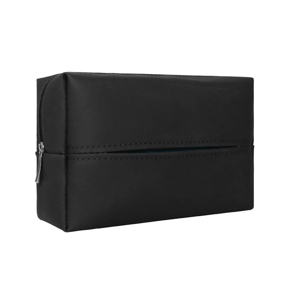 black Nappa leather car tissue box holder