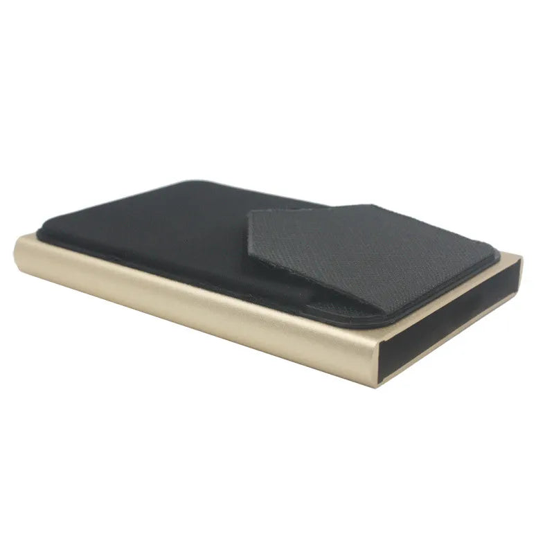 a gold Slim Aluminum RFID Wallet