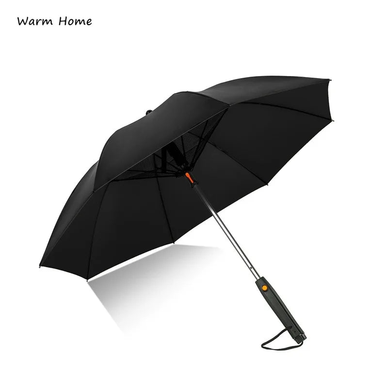 umbrella with fan and mistter colour black