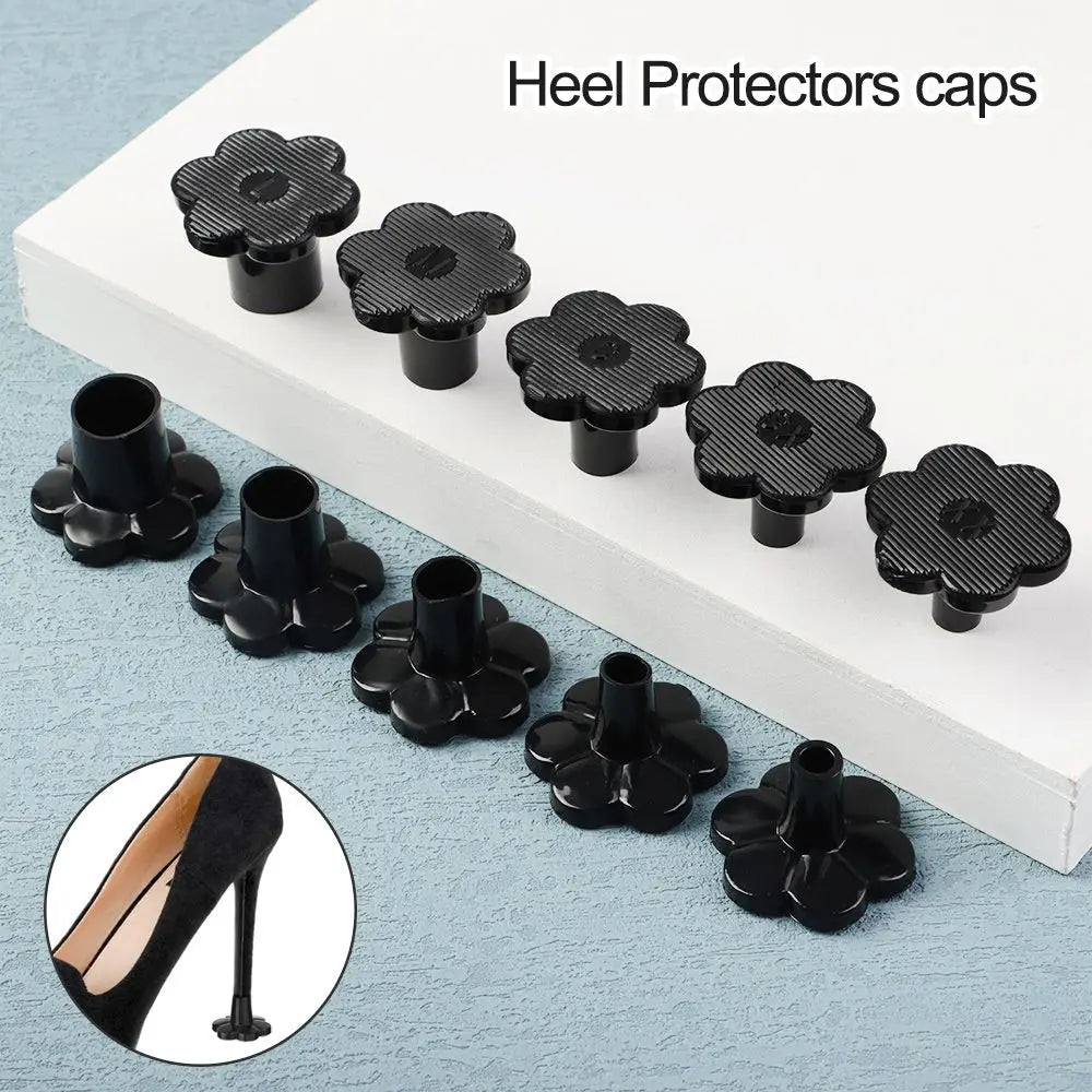 Ultra-Durable Non-Slip High Heel Protectors - Shockproof, Wearable Heel Caps for Women's Shoes