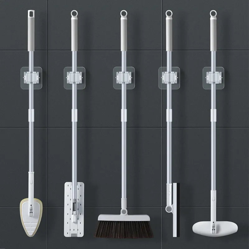 Durable and Space-Saving Wall-Mounted Mop and Broom Holder – Waterproof, High Bearing Capacity Cleaning Tool Organizer for Home & Kitchen