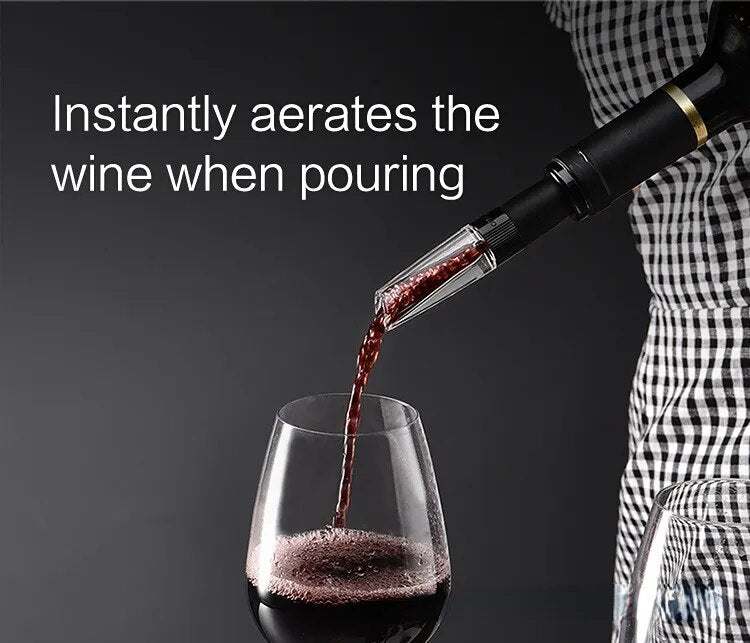 Instantly Smooth & Flavorful: Premium Wine Aerator - Essential Sommelier-Approved Accessory