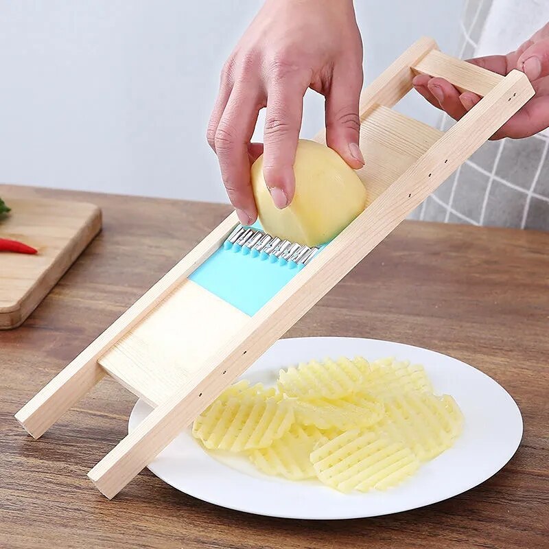 Premium Aluminum Alloy Potato Slicer - Efficient Grid Cutter & Wave Knife for Perfect Fries and Vegetable Garnishes