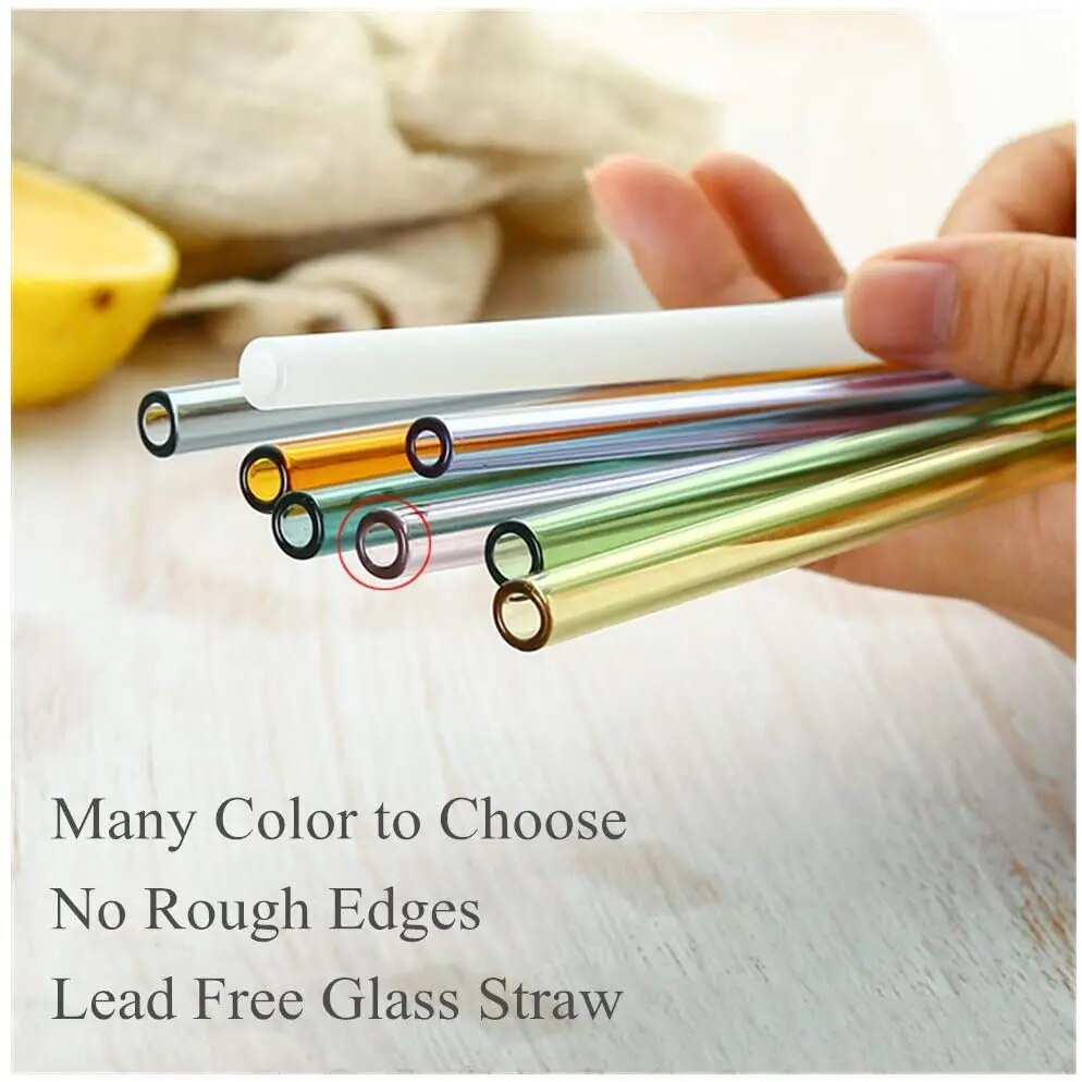 an image of the glass straws showing different colors and no rough edges 