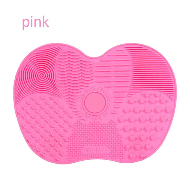Pink Silicone Makeup Brush Cleaner Pad – Eco-Friendly, Non-Toxic Cosmetic Brush Scrubber for Effective Cleaning