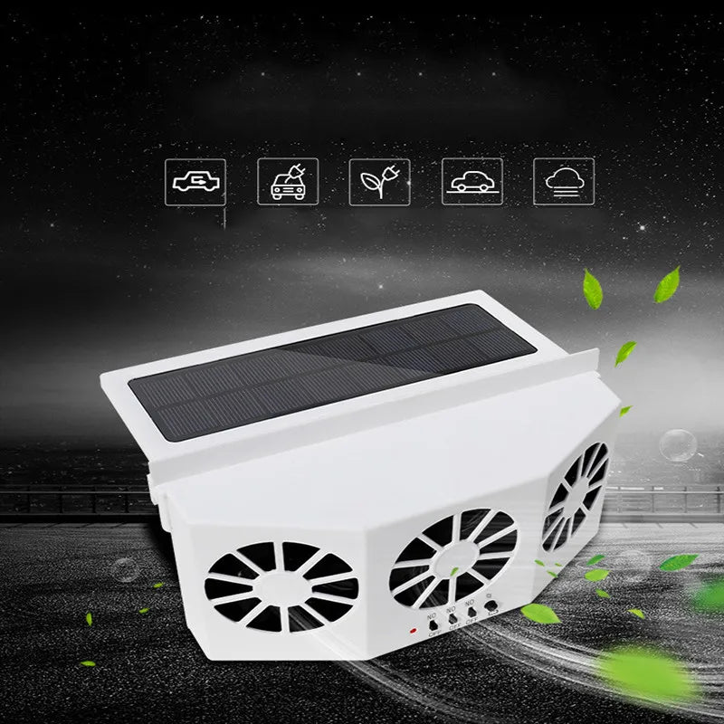 Solar Powered Car Cooling Fan - Improve Air Quality and Comfort While Driving