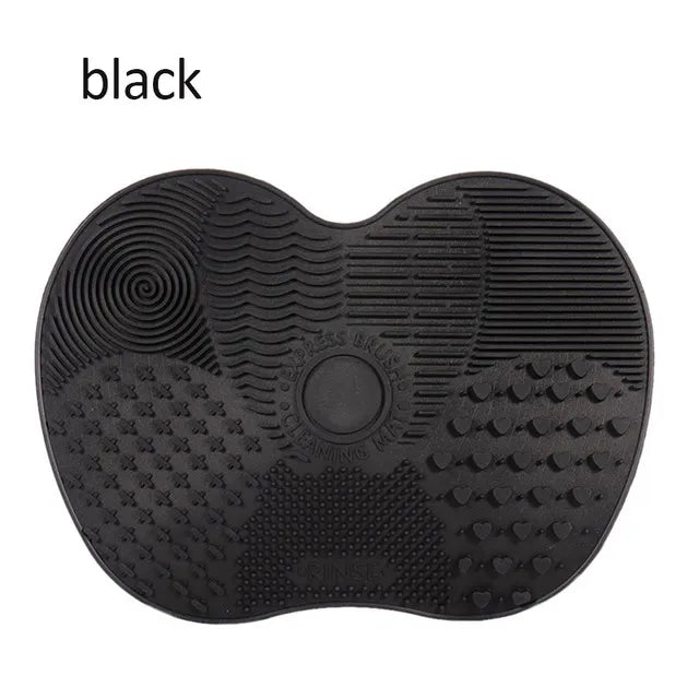 black Silicone Makeup Brush Cleaner Pad – Eco-Friendly, Non-Toxic Cosmetic Brush Scrubber for Effective Cleaning