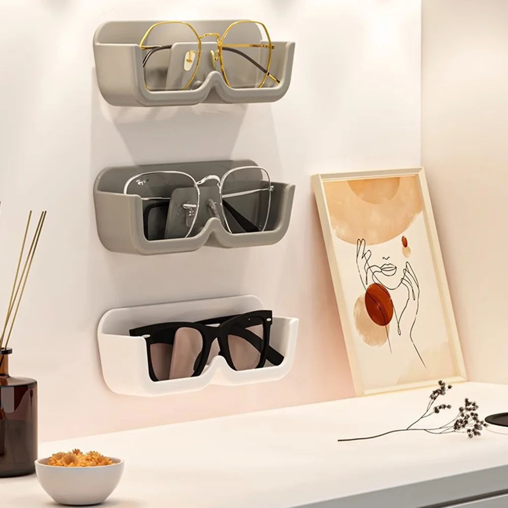 Premium Wall-Mounted Glasses Organizer – Sunglasses Storage Rack, No-Drill Installation, Secure Eyewear Holder