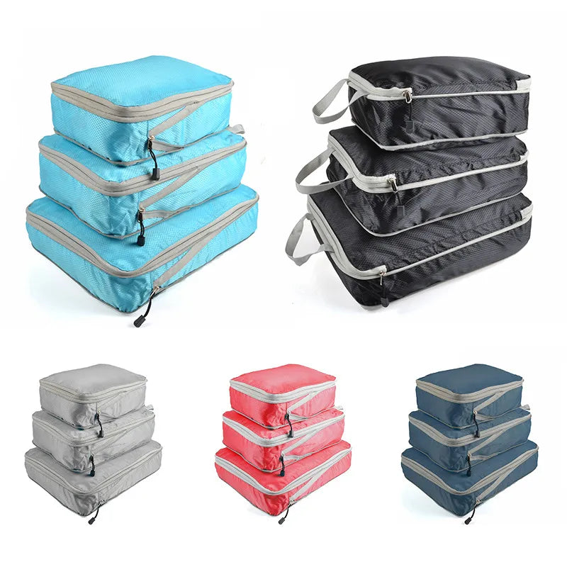 Ultimate Travel Companion: Waterproof Nylon Packing Cubes - Space-Saving, Durable & Stylish