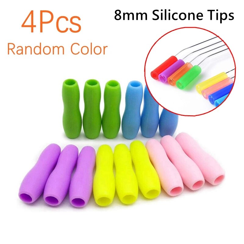 8 mm silicone tips for glass straws