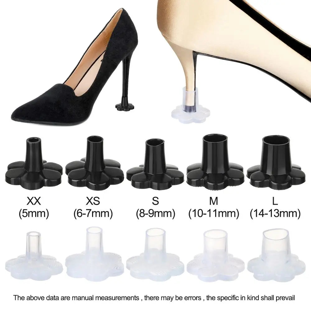 Ultra-Durable Non-Slip High Heel Protectors - Shockproof, Wearable Heel Caps for Women's Shoes