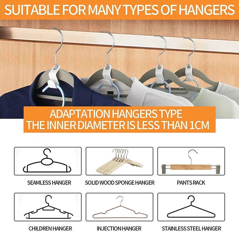 Maximize Wardrobe Space with Clothes Hanger Hooks - Order Now!