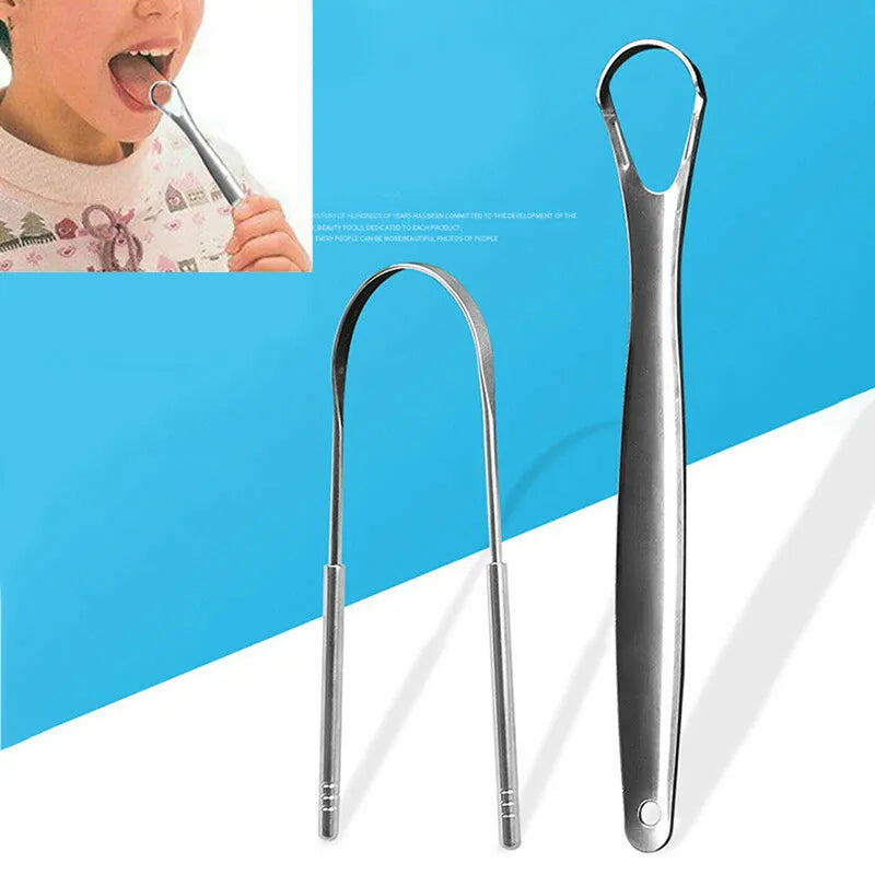 Premium Stainless Steel Tongue Cleaner for Fresh Breath & Oral Hygiene - Durable, Ergonomic Metal Tongue Scraper for Adults & Kids"