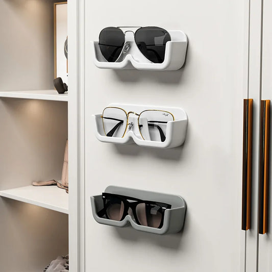 Premium Wall-Mounted Glasses Organizer – Sunglasses Storage Rack, No-Drill Installation, Secure Eyewear Holder