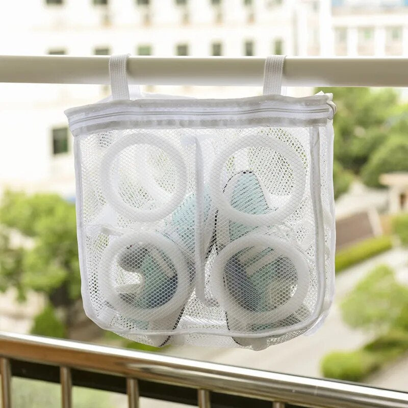 Durable Mesh Shoe Wash Bag - Protective Laundry Storage Solution for Travel & Home Use