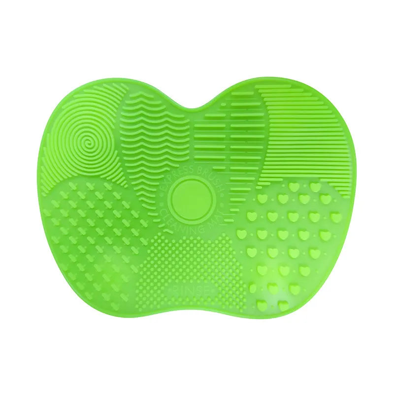 green Silicone Makeup Brush Cleaner Pad – Eco-Friendly, Non-Toxic Cosmetic Brush Scrubber for Effective Cleaning