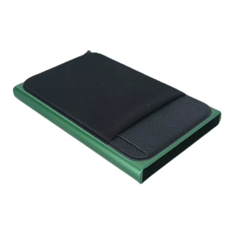 a green Slim Aluminum RFID Wallet