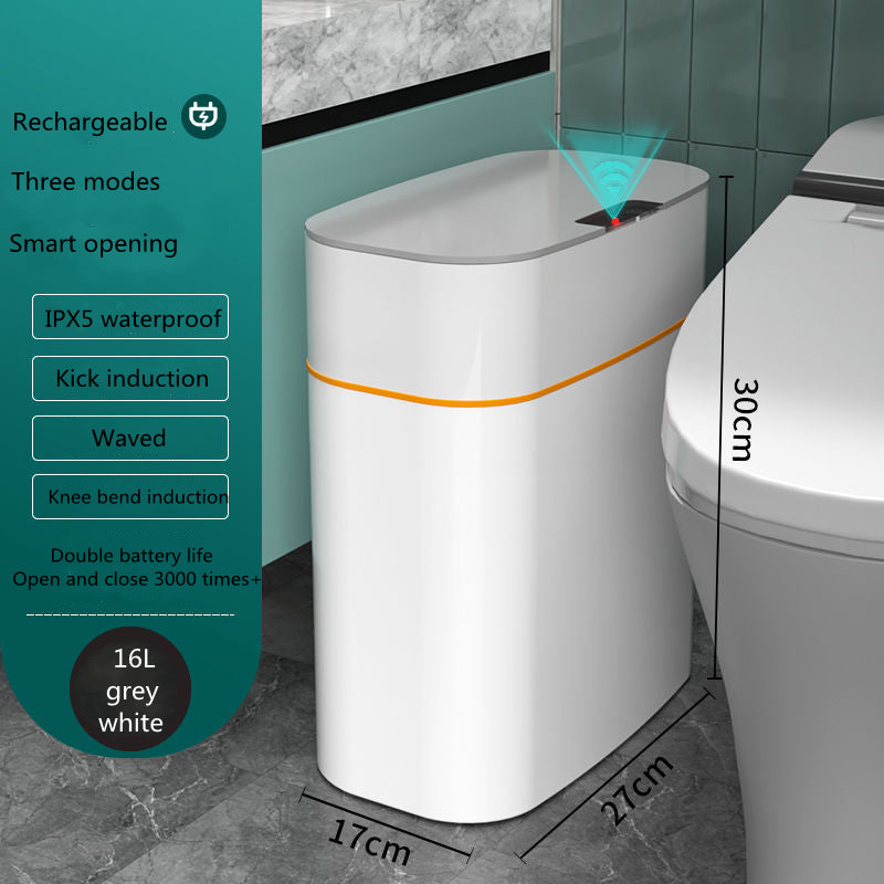 Smart Motion Sensor Trash Can – Touchless, Waterproof, and UV-Sterilized for Kitchens, Bedrooms, and Living Spaces