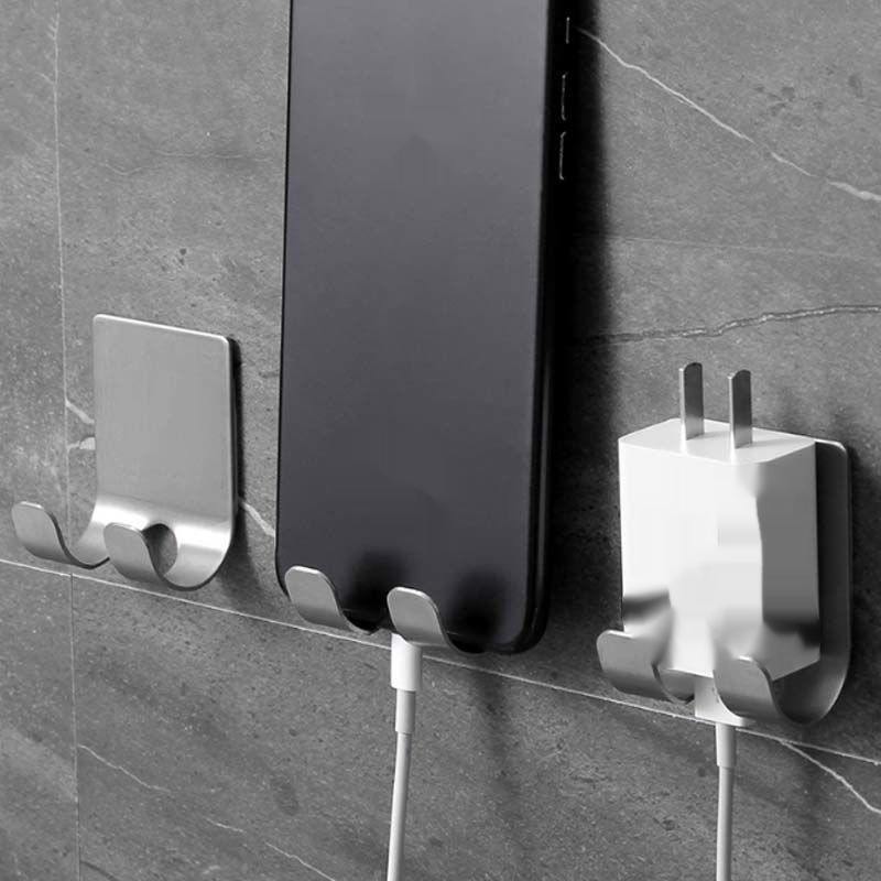 Stainless Steel Adhesive Wall Hooks - Durable & Rust-Proof
