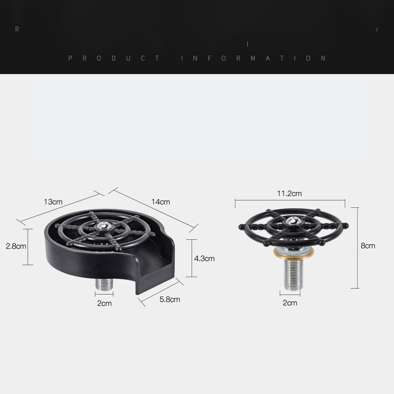 High-Pressure Automatic Bar Counter Cup Washer - Versatile and Easy-to-Use Sink Faucet for Efficient Cup Cleaning in Kitchens and Bars